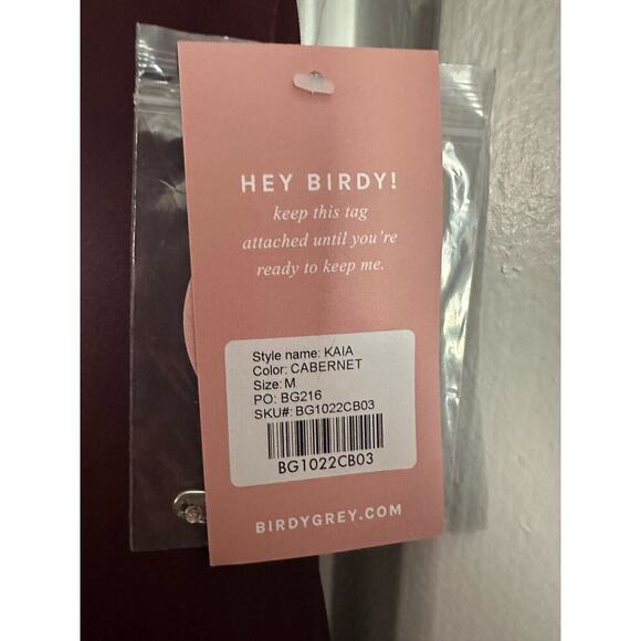 NWT Birdy Grey KAIA Chiffon Dress Formal Gown Bridesmaid Cabernet- Medium - Picture 2 of 5